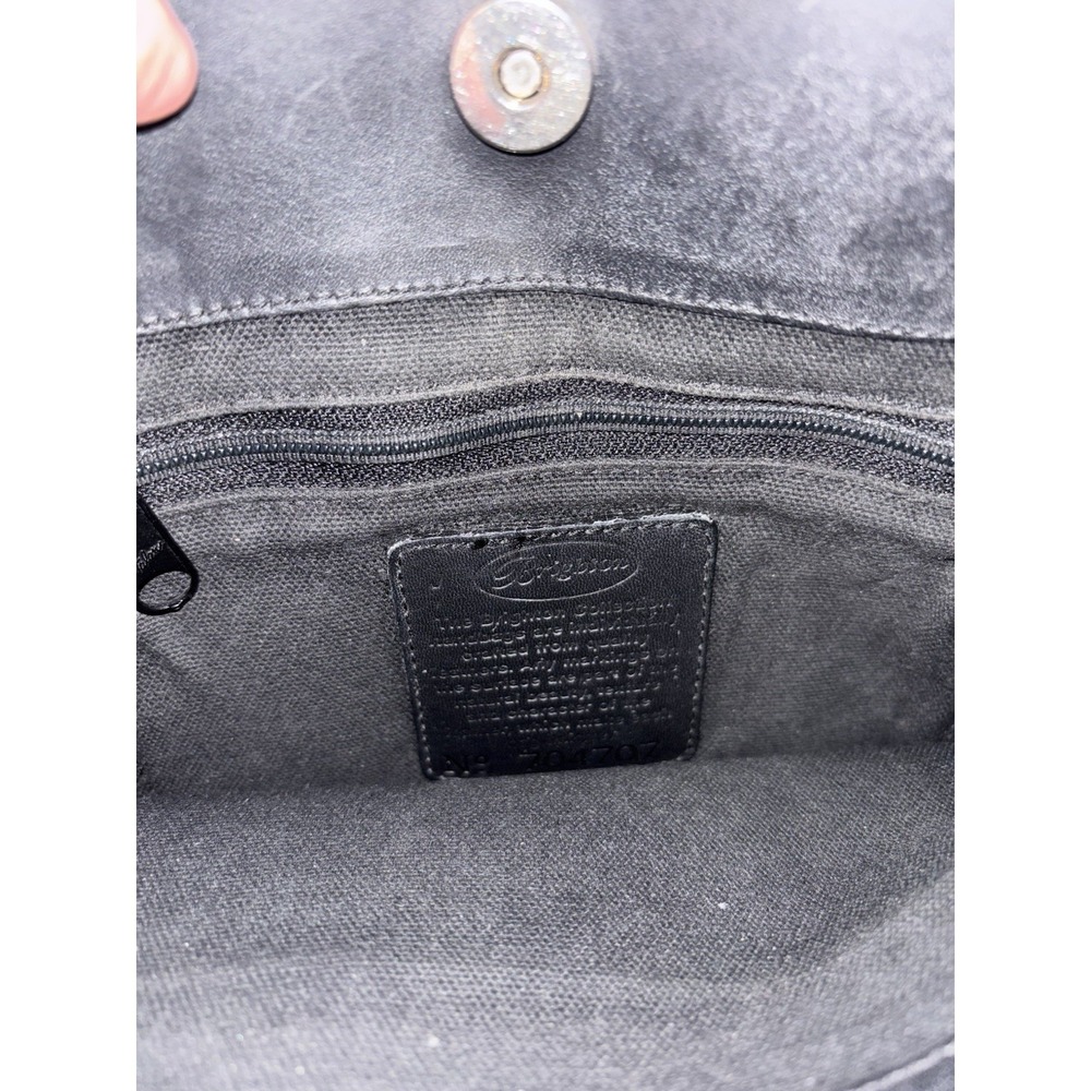 Brighton Women's Leather Bucket‎ Purse Black & Brown Faux Animal Print Pockets - Picture 7 of 10